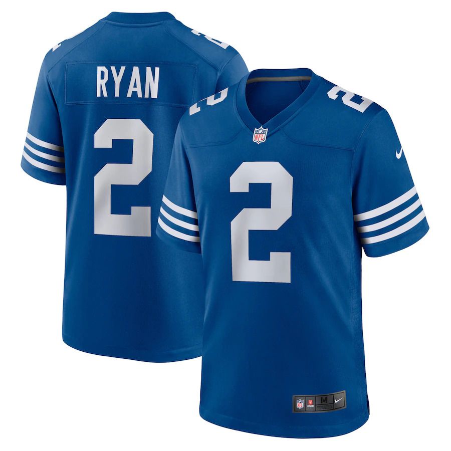 Men Indianapolis Colts #2 Matt Ryan Nike Royal Alternate Game NFL Jersey->youth nfl jersey->Youth Jersey